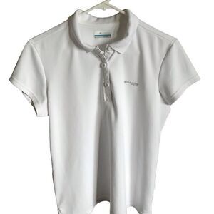 Columbia women’s PFG fishing shirt polo short sleeve white